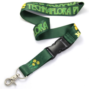 Double Sides Multi Color Logo Sublimation Printed Lanyards Polyester Adjustable Safety Buckle Clasp Lanyards